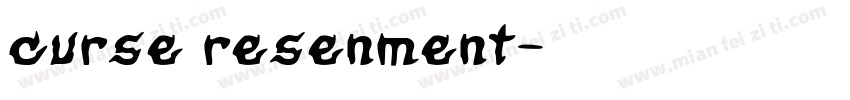 curse resenment字体转换